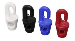Plastikowy haczyk na linkę gumową 4mm - różne kolory (op. 10 sztuk)