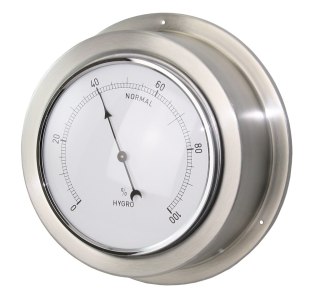 Higrometr ze stali nierdzewnej Ø140 mm (skala Ø95 mm) – instrument pokładowy