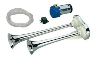 Sygnał dzwiękowy, klakson - podwójny róg z kompresorem 39 cm