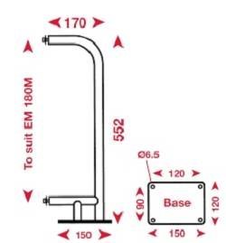 Wspornik pokładowy do Echomax 180