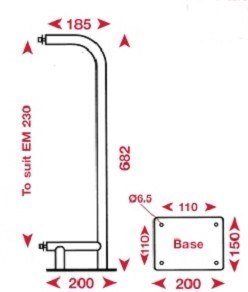 Wspornik pokładowy do Echomax 230BR