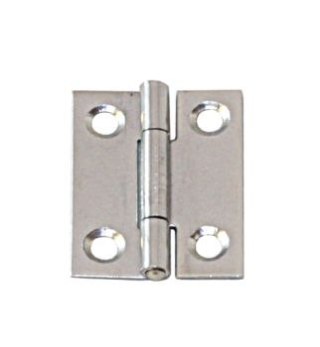 Zawias wąski ze stali nierdzewnej matowy 60 x 34 x 1,2 mm