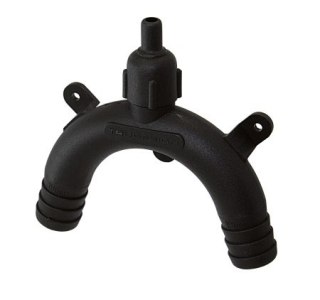 Gęsia szyja wentylowana 3/4 "19mm czarna