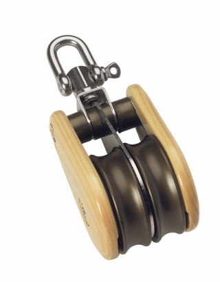 Podwójny blok jesionowy VICTORY 30mm z krętlikiem