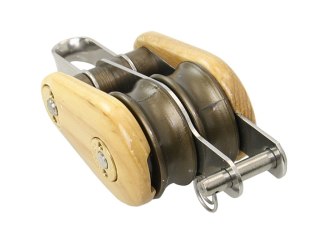 VICTORY podwójny bloczek jesionowy 45mm z oczkiem + UB