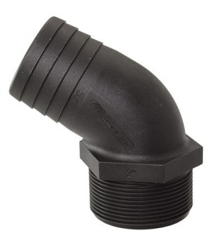 Złącze węża TD czarne 120 ° 38mm 1 1/2 "unp