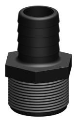 Złącze węża TD czarne 25mm 1 "