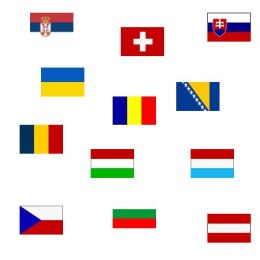 Flaga 20 x 30 cm AUSTRIA