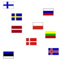 Flaga 20 x 30 cm FINLANDIA