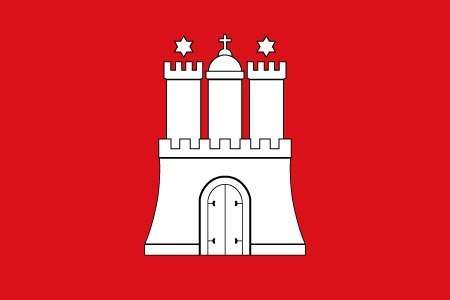 Flaga 50 x 75 cm LÜBECK (z orłem)