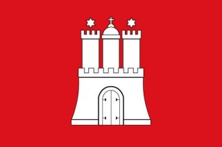 Flaga 80 x 120 cm HAMBURG