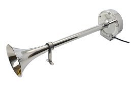 Klakson ze stali nierdzewnej 390mm 12V pojedynczy DE LUXE 110db