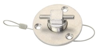 Korek spustowy ze stali nierdzewnej z kwadratową śrubą