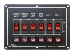Panel przełączników poziomy 6-drożny 12V
