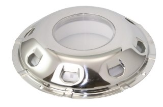 Płaski wentylator z kołpakiem ze stali nierdzewnej i przejściem światła