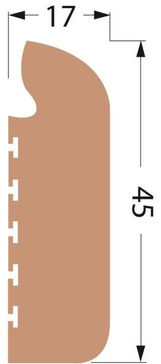 Profil schodowy DEK-KING 5m nieszlifowany