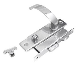 Zamek wpuszczany z zamkiem kwadratowym wewnątrz