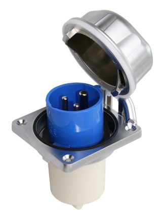 Złącze CEE, plastikowa osłona, wygląd chromu 230V 16A