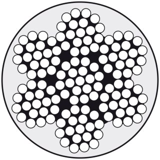 Lina ze stali nierdzewnej 1.4401 7x19 5/7 w osłonie z przezroczystego PVC