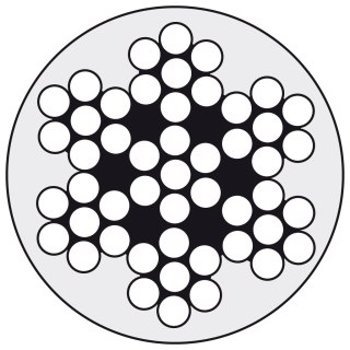 Drut ze stali nierdzewnej 1.4401 7x7 2/3 PVC w przezroczystej powłoce - 250m