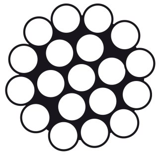 Materiał drutu ze stali nierdzewnej 1.4401 1 x 19 12,0 mm