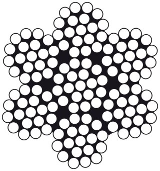 Materiał drutu ze stali nierdzewnej 1.4401 7 x 19 10,0 mm