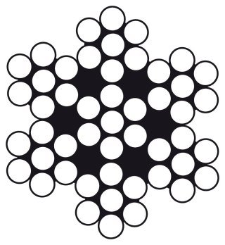 Materiał drutu ze stali nierdzewnej 1.4401 7 x 7 5,0 mm