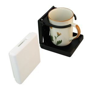 Plastikowy uchwyt na kubek składany BIAŁY