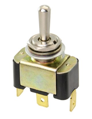 Przełącznik dźwigniowy z chromowanego mosiądzu 3-biegunowy wł. / Wył. / Wł