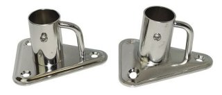 Stopa balustrady ze stali nierdzewnej - prosta na 25 mm