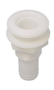 Acetal z otworem 3/4 "biały