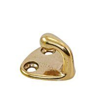 Hak z polerowanego mosiądzu z krótkim noskiem