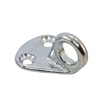 Oczko na odbijacz z chromowanego mosiądzu 30x30mm