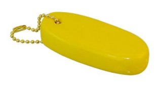 Brelok piankowy owalny 85x35x20mm, żółty