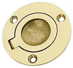 Uchwyt wpuszczany mosiądz lity 60 mm okrągły