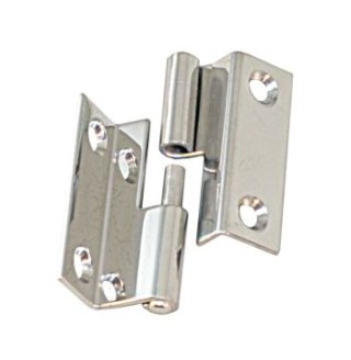 Zawias ze stali nierdzewnej zagięty z możliwością odłączenia po lewej stronie 40 mm