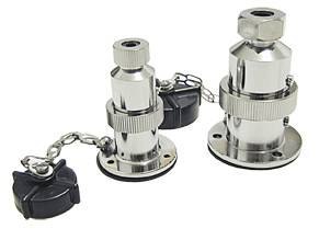 Złącze elektryczne ZESTAW gniazdo + wtyczka 2-pinowe 3A z chromowanego mosiądzu