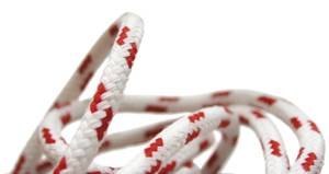 Lina poliestrowa matowa Gleistein Standard 10mm/ biało-czerwona - do jachtów, przemysłu i outdooru