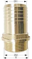 Końcówka do węża Ms58 ​​1/2 "do węża 3/4"