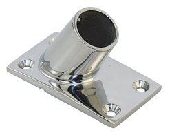 Końcówka mocowania balustrady ze stali nierdzewnej 60 ° kwadrat 22 mm