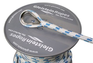 Lina kotwiczna z ołowianą wkładką PES biała z kauszą 14mm o długości 40m