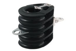 Dynamiczny 4-krotny blok 60mm szer. Obrotowa szekla + Hundsfot