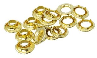 Oczka z bolcami niklowane nr 1 9,5mm