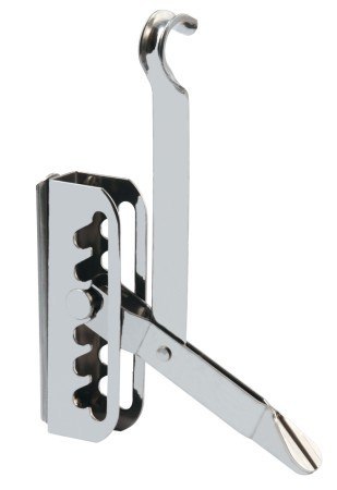 Regulowany zacisk dźwigniowy do szyn masztowych