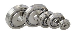 Rolka kulkowa ze stali nierdzewnej 25x8mm - oś 8mm