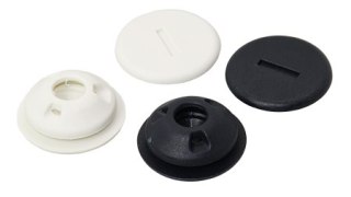 Część dolna Perfix z wkrętem do tkanin biała opak. = 10 szt.