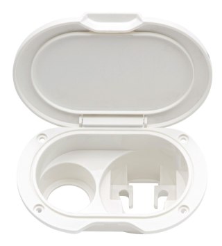 Obudowa instalacyjna z pokrywą baterii i natrysku