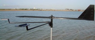 Wskaźnik wiatru HAWK 10 "ok. 26 cm czarno / czarny