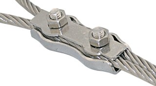 Zacisk podwójny 1.4401 f. Lina stalowa 4mm