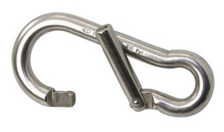 Karabińczyk ze stali nierdzewnej AISI316 'GENIUS' 80mm